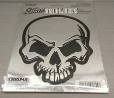Auto Emblemz Scull Chrome Skull Decal  Chroma Exterior Car Truck Decal