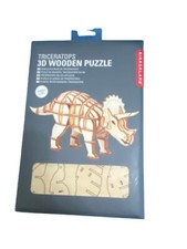 Triceratops 3d Puzzle Dinosaur Wooden Wood New Craft Model Sealed