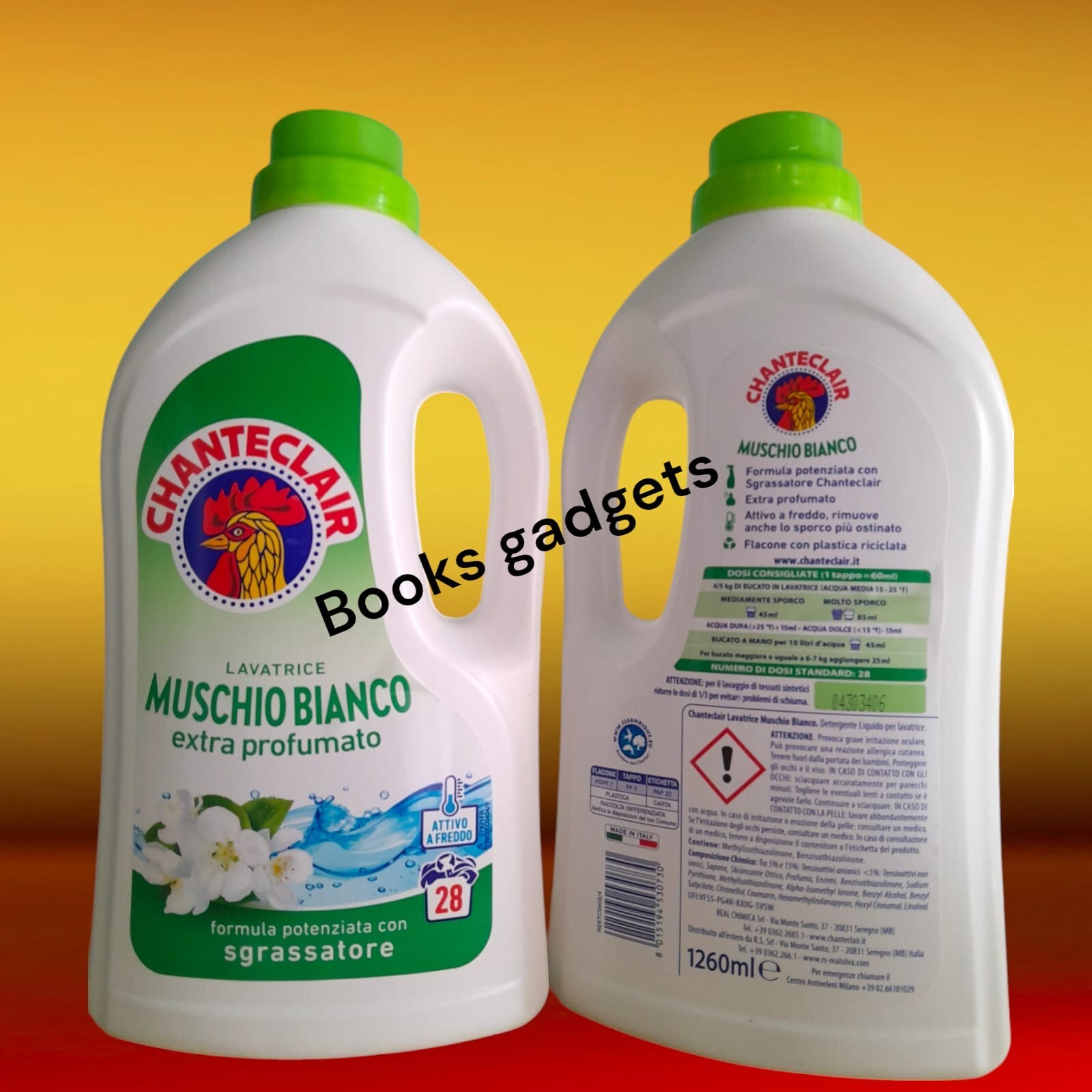 Chanteclair Muschio Bianco Lavatrice 7 Pezzi 28 Lavaggi con Sgrassatore