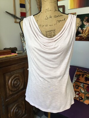 T-shirt Comptoir Des Cotonniers Taille 38 - Viscose Rose Clair Argenté - Occasion Très Bon état