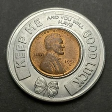 1950-S Encased Lincoln Cent, "Kennedy's Good Clothes For Good Boys"