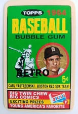 CARL YASTRZEMSKI VINTAGE STYLE ADS  1964 TOPPS  WRAPPER  ART CARD