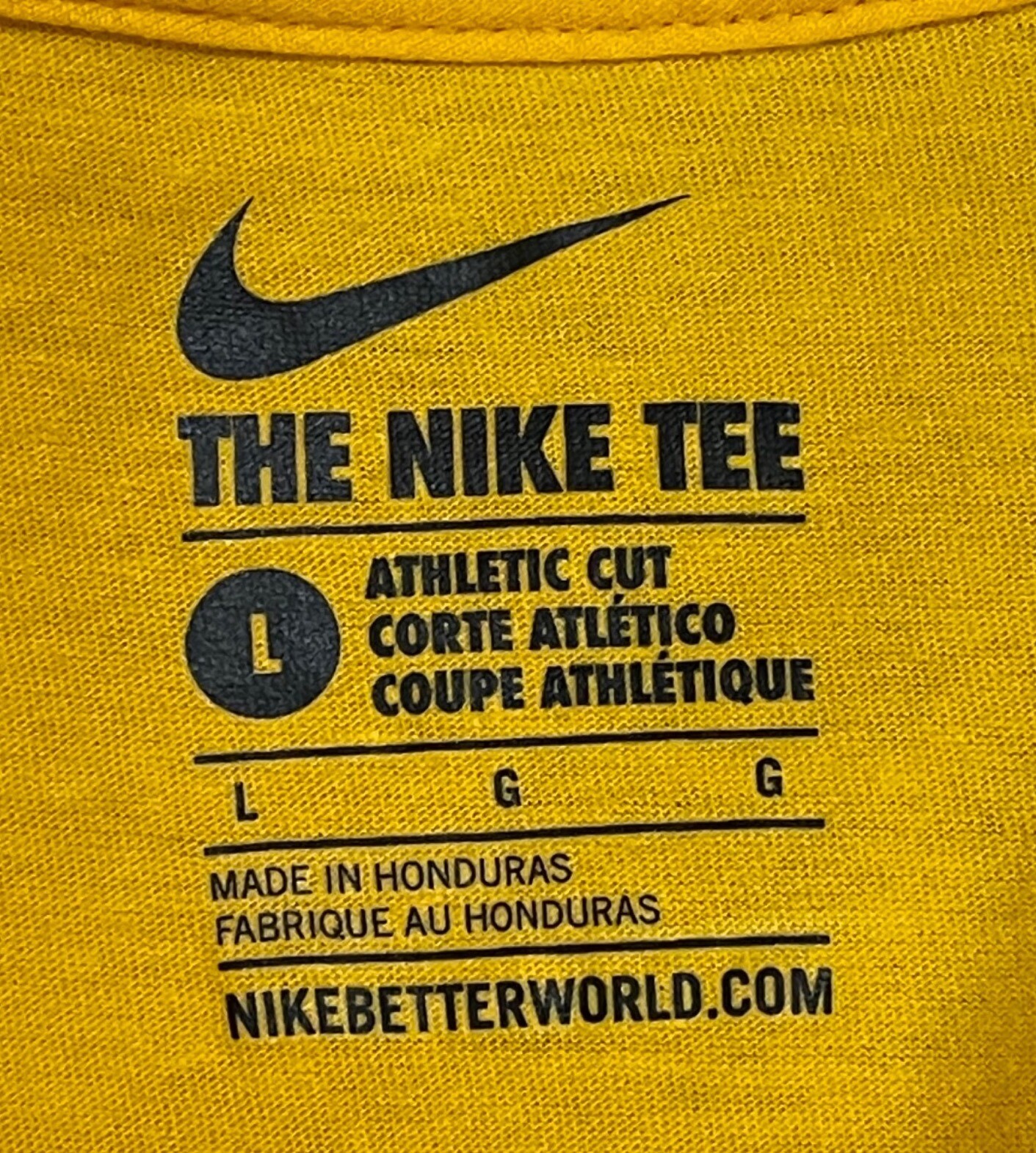 NWT Nike Men's University of Northern Iowa Panthers Basketball Tee Yellow L thumbnail 5