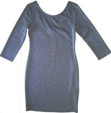 Forever 21 Charcoal Grey Low Back Bodycon Mini Short LE Dress Size M/165 cm BNWT