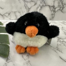 Russ Itty Bitties Paddles Penguin Vintage 90s Mini Plush New 4179 Black White
