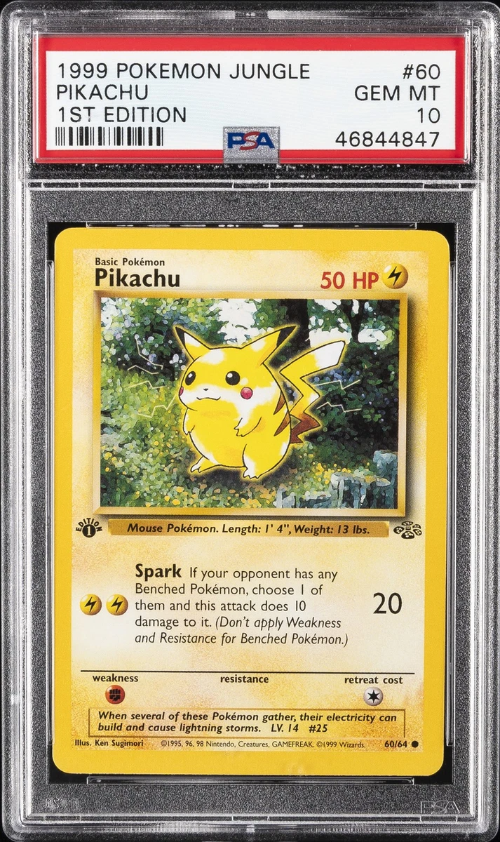 Pikachu Pokémon TCG Grade 10 Jungle Individual Collectible Card