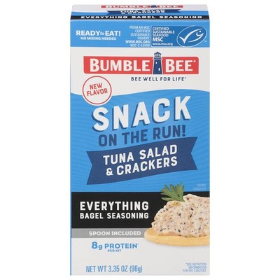 Bumble Bee Snack On The Run Everything Bagel Tuna Salad