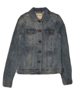 Fat Face Damen Jeansjacke UK 10 Small Blau AI38