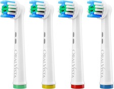 Replacement Toothbrush Heads for Oral B Braun 4 Pack Soft Electric Toothbrush
