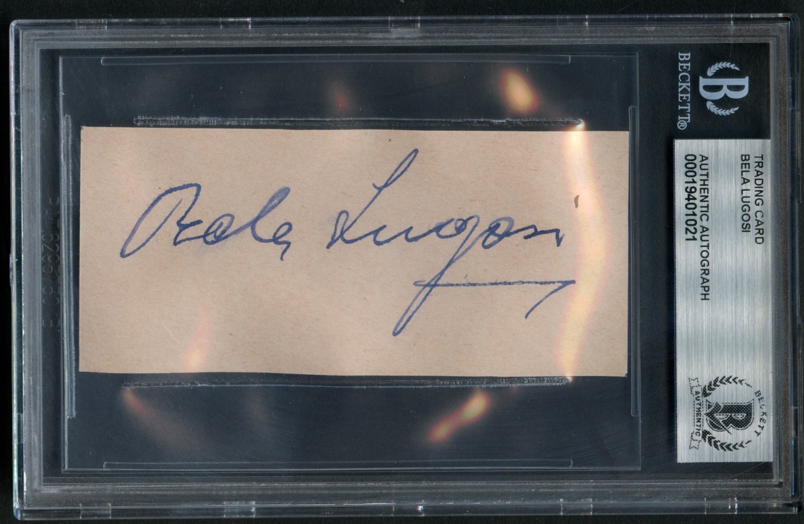 Bela Lugosi signed autograph 1.5x3.5 cut Actor in Dracula BAS Slabbed ...