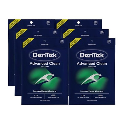 Advanced Dental Floss Sticks, Mint Flavor, 6 Packs