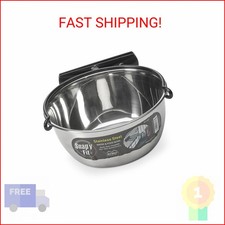 MidWest Homes for Pets Snap'y Fit Stainless Steel Food or Water Bowl, Holds 1 Qu