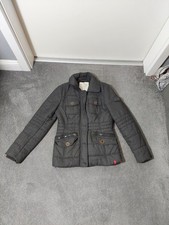 EDC by ESPRIT Winter Jacke Gr.S grau gefüttert Mantel Steppjacke Textil