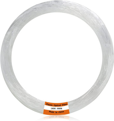 Plastic 0.04In/1Mm Diameter 328Ft(100Meter) PMMA Fiber Optic Roll End Glow Cable
