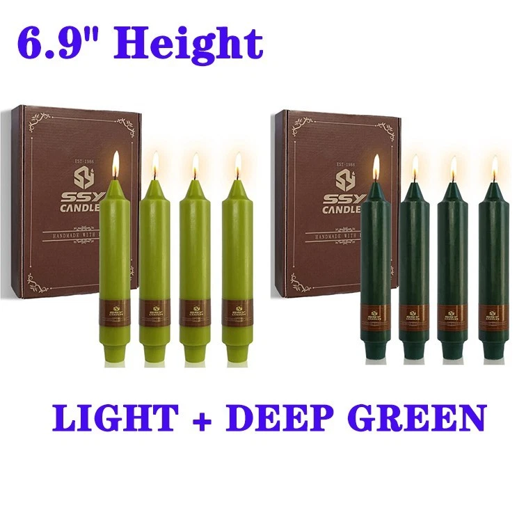 8 Pack Pillar Candle Home Decor Unscented Taper Candlesicks  7" Dinner Candles  - Image 2 of 4