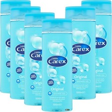 6 x Carex Original Shower Gel Body Wash for All Skin Types 500ml 4.32 per litre