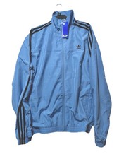 Adidas Women's JY2638 Firebird Oversized Ash Blue/Black Originals Track Top Sm