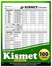 Kismet Score Sheets: Large Print Score Pads, 8.5" x 11" 100+ Pages