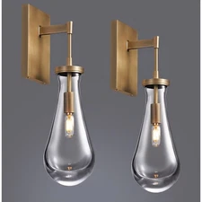 17" L Wall Sconces Set of 2, Morden Wall Lights Fixtures Bathroom Vanity Ligh...