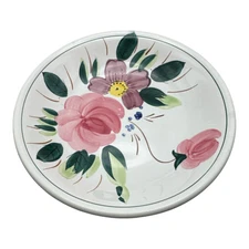 VTG MCM Eagle Brand Ironstone Bowl Hand Painted Floral 12.25” Japan