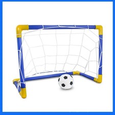 Lightweight Portable Micro Soccer Goal Set with Net Pump Ball for Indoor/Outdoor