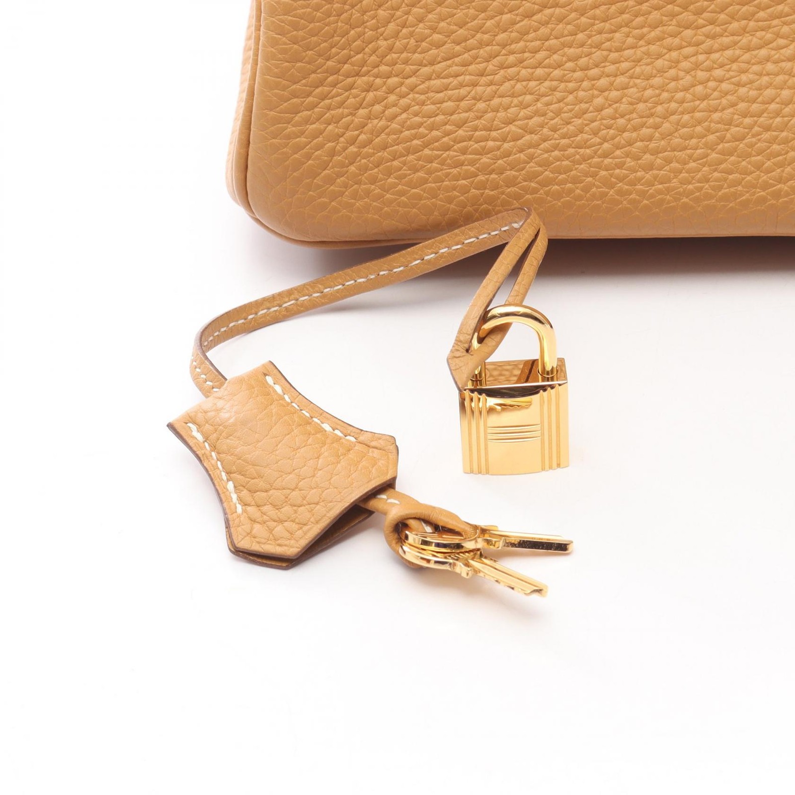 HERMES Birkin 30 Handbag R Taurillon Clemence Natural sable GHW Used Women thumbnail 6