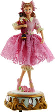 Kurt Adler Wind-Up Musical Tabletop Decor, Clara Ballet Nutcracker Suite, 11.25"