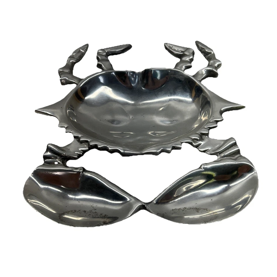 Wilton Armetale Giant Crab 14" Pewter Chip Dip Serving Tray Pewter - Image 3 of 4