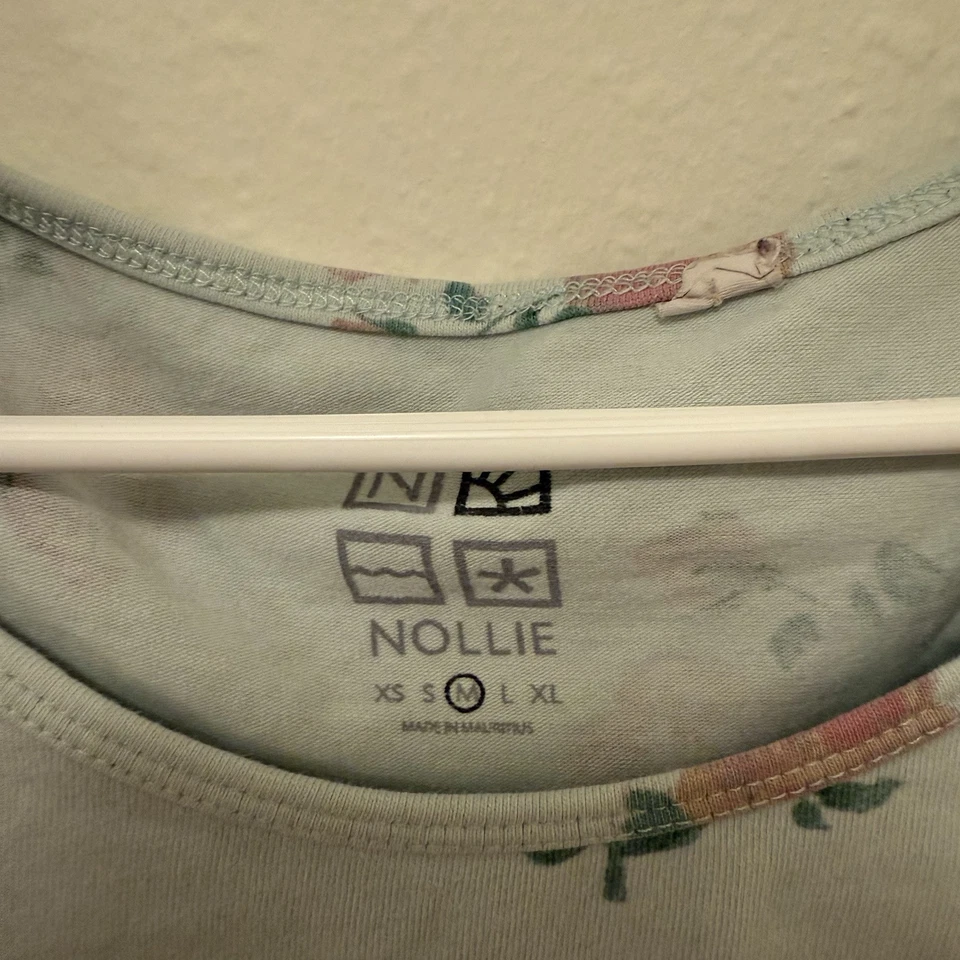 Medio Top Corto Nollie Floral Manga Corta Juniors Talla M Verde Menta Foto 3 de 4