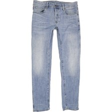 G-Star 3301  Herren Blau Straight Slim Stretch Jeans W33 L32 (82479)