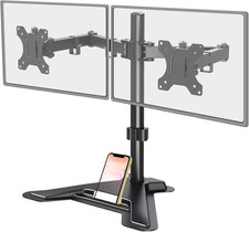 MOUNT PRO Dual Monitor Stand, Free-Standing Full Motion Monitor Desk Mount Fits