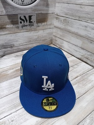 New Era 59fifty Fitted Baseball Cap Size 7-5/8 Blue Color LA.