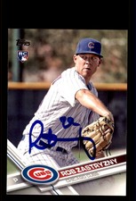 Signed Baseball Card Auto Rob Zastryzny 2017 Topps #478 Chicago Cubs