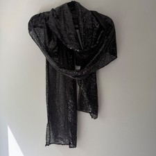 Unbranded Sequin Scarf Women OS Black Excelle...