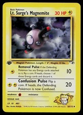 Pokemon Card - Lt. Surge's Magnemite Gym Heroes 50/132 Uncommon 1st Edition on eBay