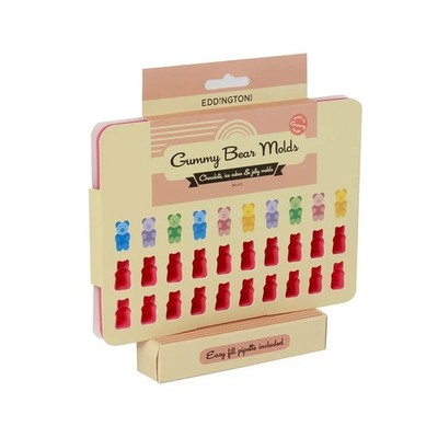 Eddingtons Gummibärchen Silikon Tablett/Form 2er Set - Eiswürfel/Schokolade/Gelee