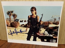 LINDA HAMILTON SIGNED TERMINATOR 2 JUDGMENT DAY SARAH 8x10 PHOTO BECKETT BAS
