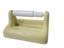 Vintage Saffron Yellow Ceramic Tile TP Toilet Paper Holder Flat Back Color 211