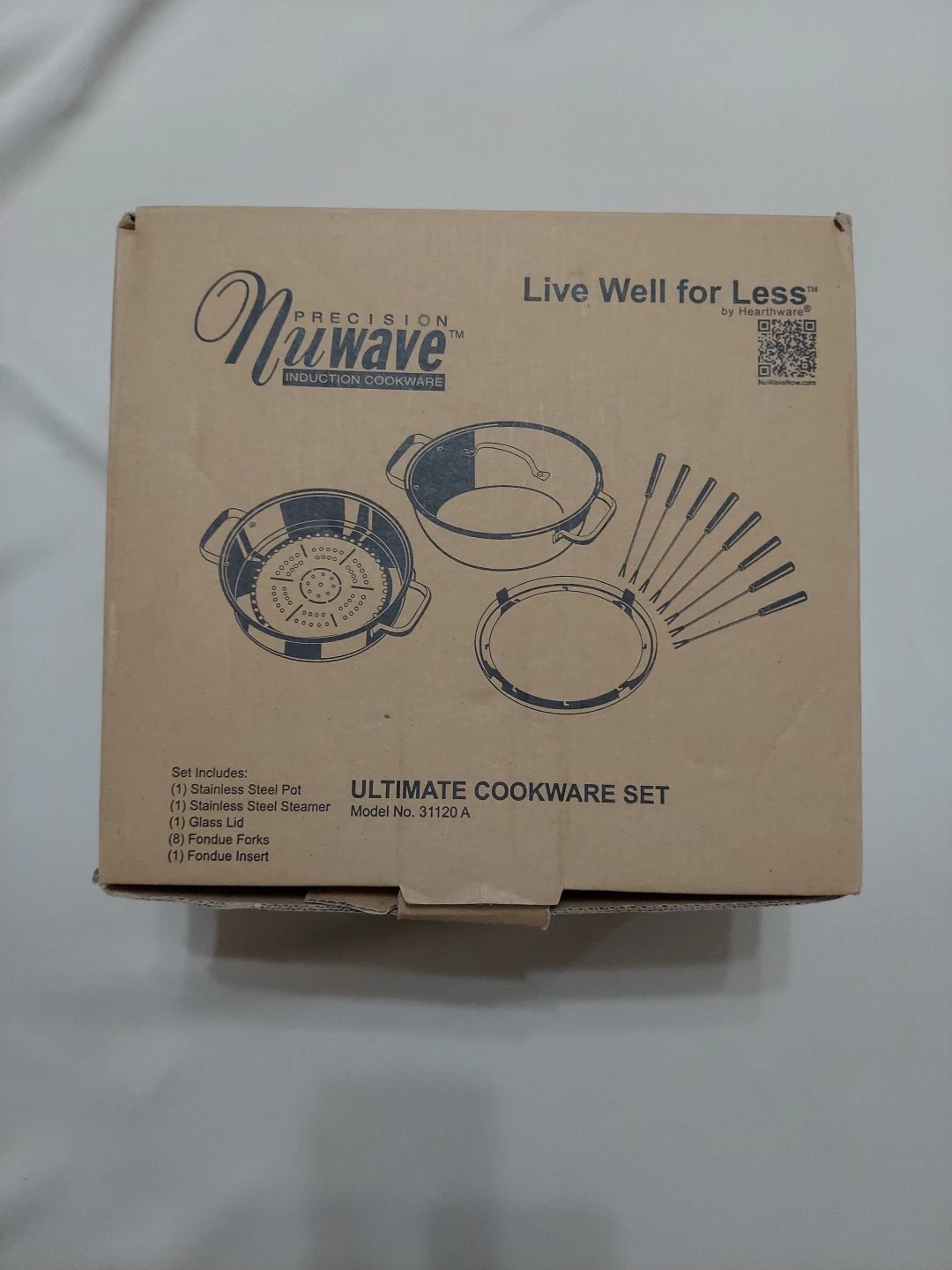 Nuwave Ultimate Induction 12 Pc Cookware Set 31120A Steamer Fondue