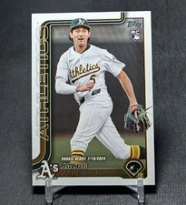 Jacob Wilson Debut Rookie RC 2025 Topps Update Series Card #US180 Athletics