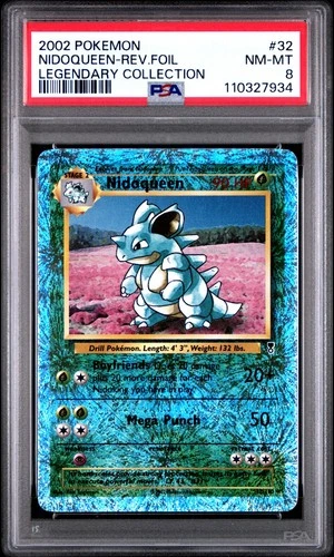 Pokemon Nidoqueen Legendary Coll. Reverse Holo Rare #32 PSA 8