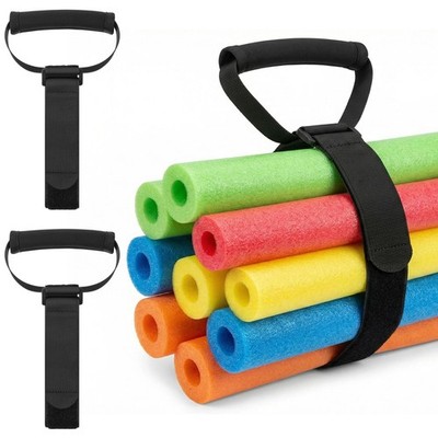 2 Pack Pool Noodle Storage Strap with Handle, Adjustable Hook and Loop Holder...