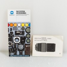Minolta MC MD Accessories Booklets