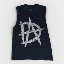 WWE Dean Ambrose Shirt Boys Small Black Unstable Distressed Tank Tee Wrestling