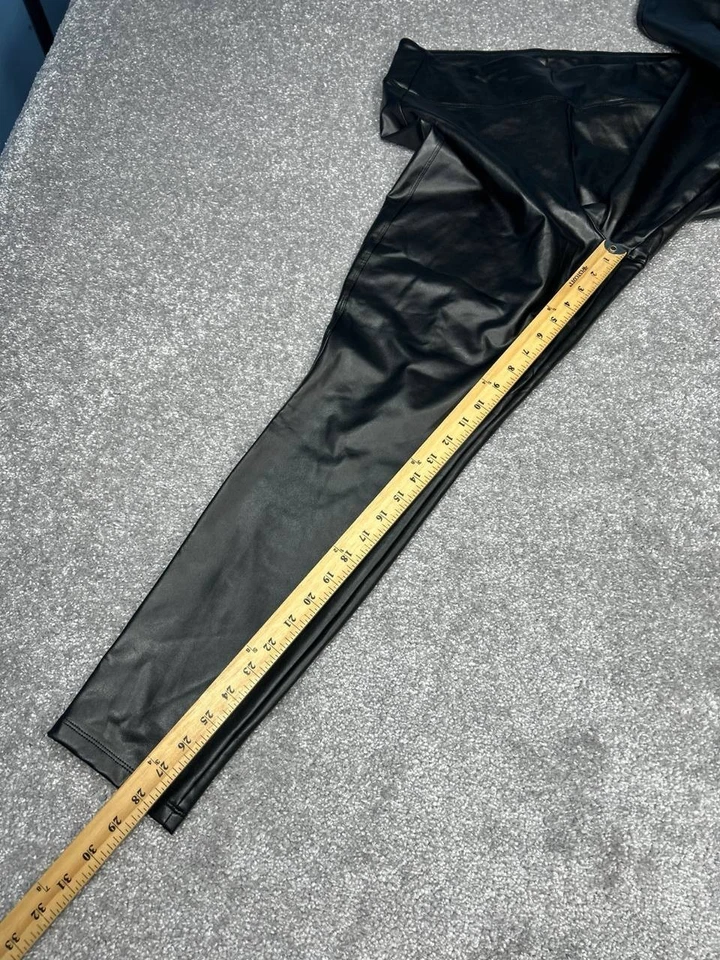 Gap Ponte 紧身裤女式大号黑色素食皮革弹力高腰瑜伽新品 — 第 3/4 张图片