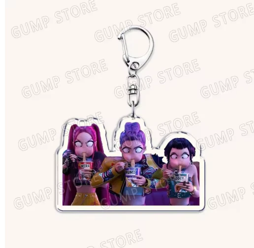 Kpop Demon Hunters Huntrix Saja Boys Keychains Rumi Zoey Jinu Mira