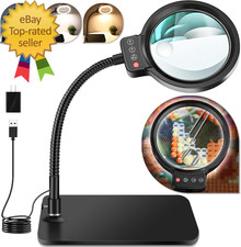 30 10 Magnifying Glass with Light and Stand 72 LED 3 Color Modes Stepless Dimmab