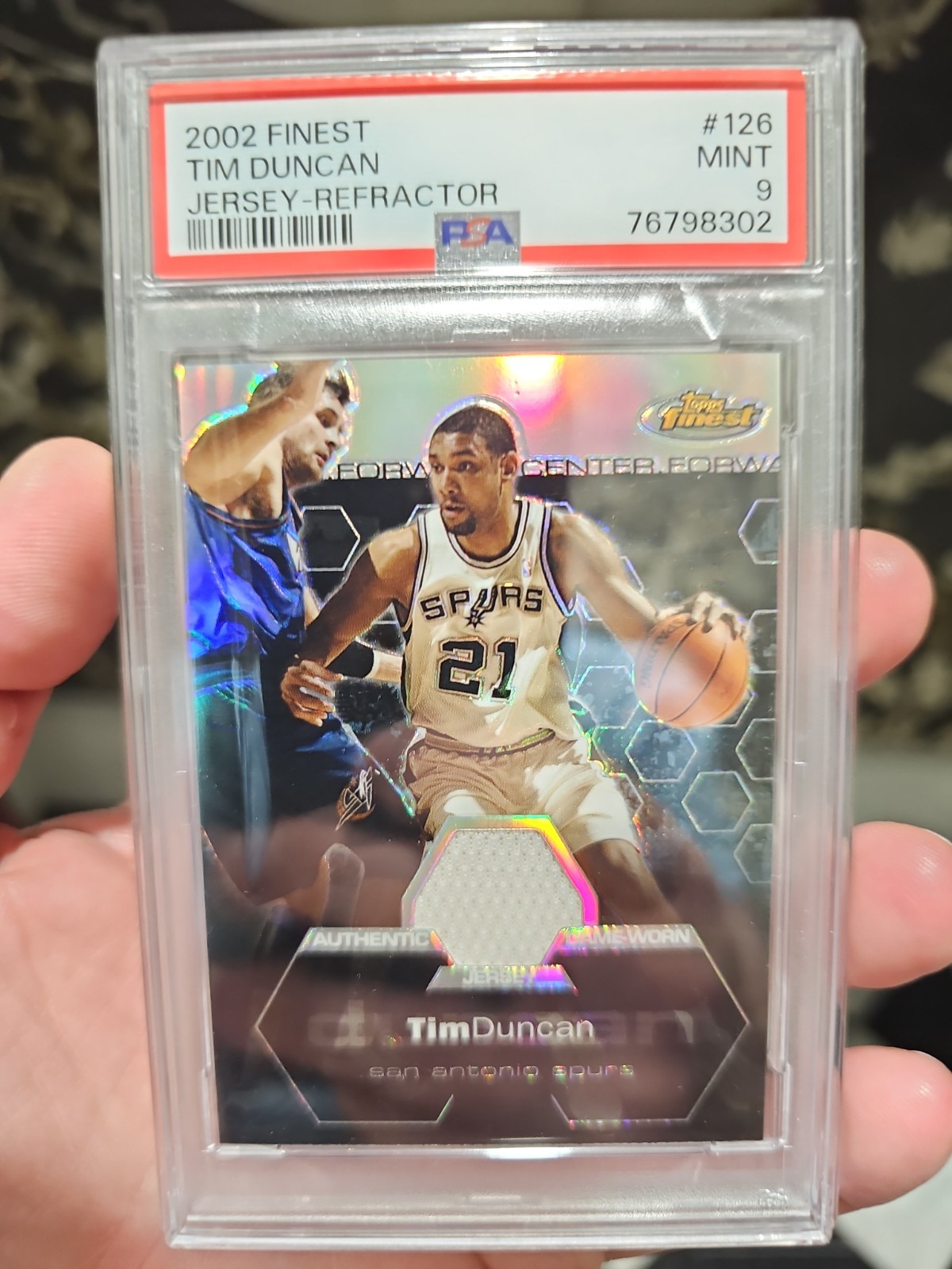 Tim Duncan #126 Basketball Cards 2002 Finest trading card — raw and PSA graded price guide