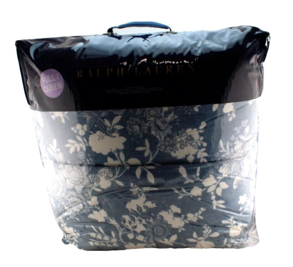 New RALPH LAUREN Indigo Cottage Full/Queen Size 100% Cotton Comforter MSRP $355 - Image 3 of 4