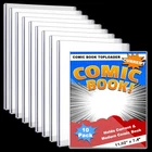 10pk Crystal Clear Rigid Top Loaders for Modern Comic Book Storage Display